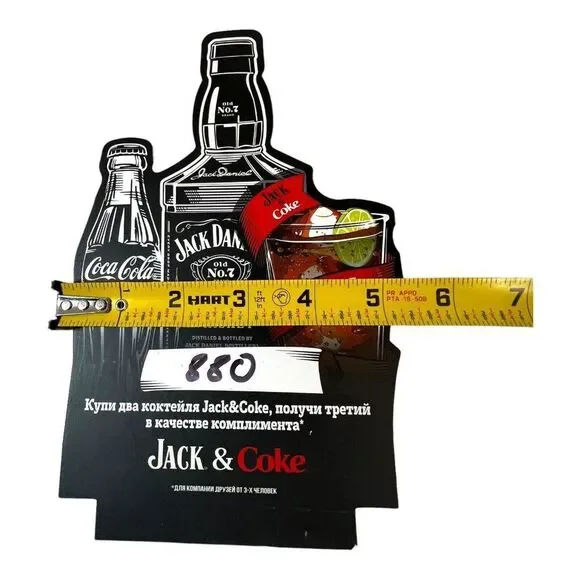 VTG JACK DANIELS Old No 7 Leather Book Whiskey Drink Menu And Jack And Coke Sign - Picture 5 of 10
